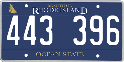 RI license plate 443396