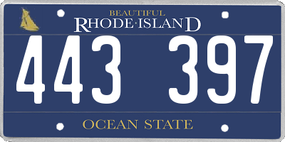 RI license plate 443397