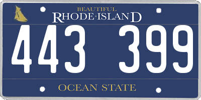 RI license plate 443399