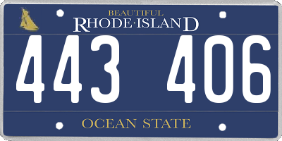 RI license plate 443406