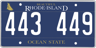 RI license plate 443449