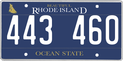 RI license plate 443460