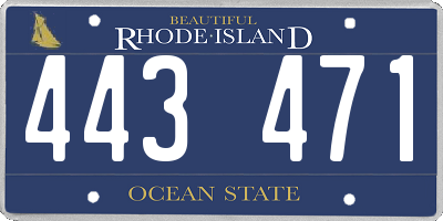 RI license plate 443471