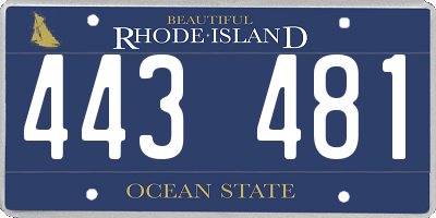 RI license plate 443481