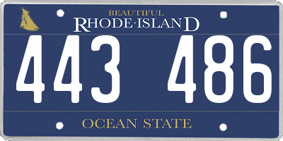 RI license plate 443486