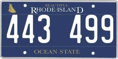 RI license plate 443499