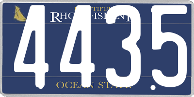 RI license plate 4435