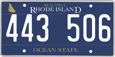 RI license plate 443506