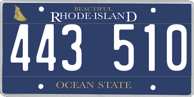 RI license plate 443510
