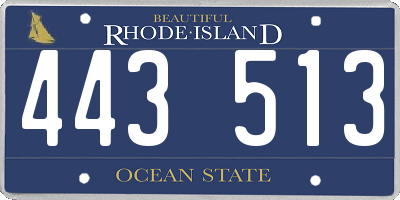 RI license plate 443513