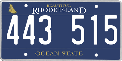 RI license plate 443515