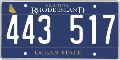 RI license plate 443517