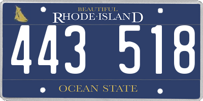 RI license plate 443518