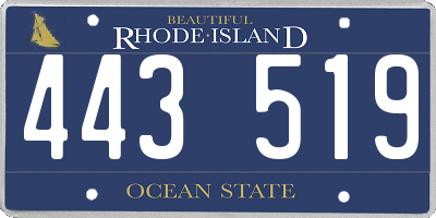 RI license plate 443519