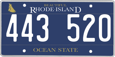 RI license plate 443520