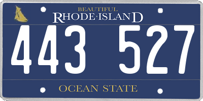 RI license plate 443527