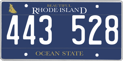 RI license plate 443528