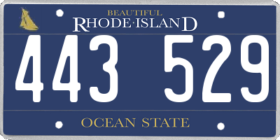 RI license plate 443529