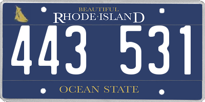 RI license plate 443531