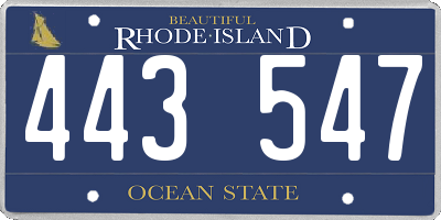 RI license plate 443547