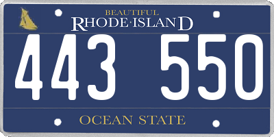 RI license plate 443550