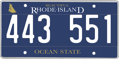 RI license plate 443551