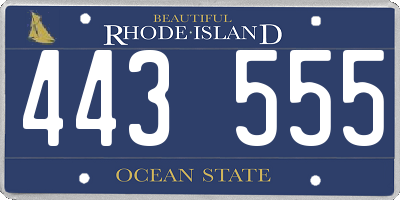 RI license plate 443555