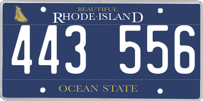 RI license plate 443556