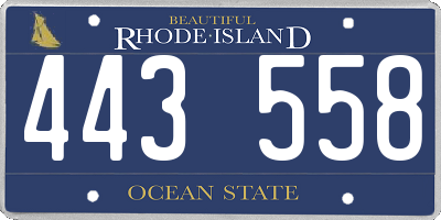 RI license plate 443558