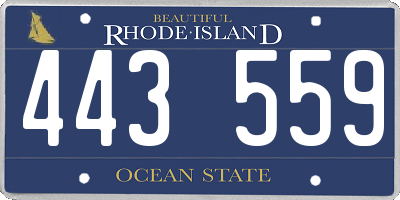 RI license plate 443559