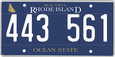 RI license plate 443561