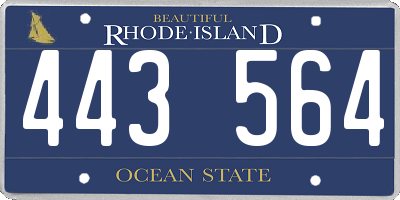 RI license plate 443564