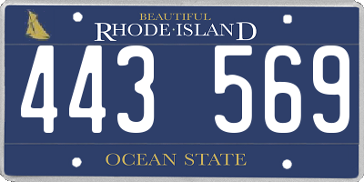 RI license plate 443569