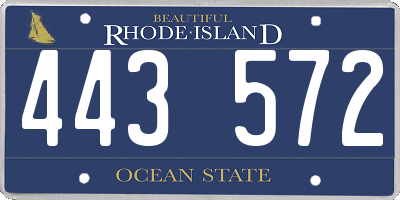 RI license plate 443572