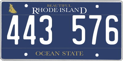 RI license plate 443576