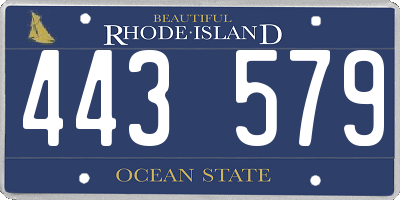 RI license plate 443579