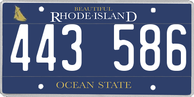 RI license plate 443586