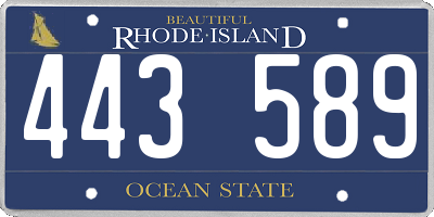 RI license plate 443589