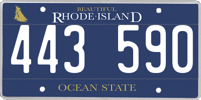 RI license plate 443590