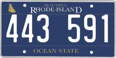 RI license plate 443591