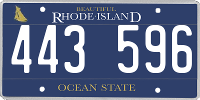 RI license plate 443596