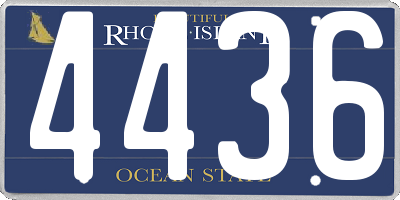 RI license plate 4436