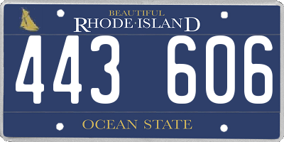 RI license plate 443606
