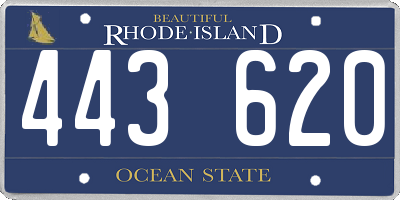 RI license plate 443620