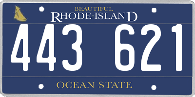 RI license plate 443621