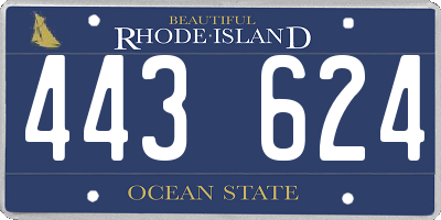 RI license plate 443624