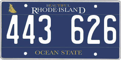 RI license plate 443626
