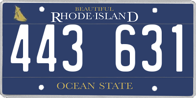 RI license plate 443631