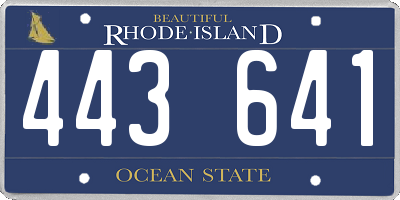 RI license plate 443641