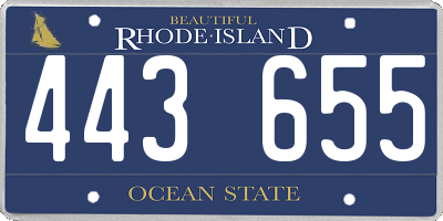 RI license plate 443655